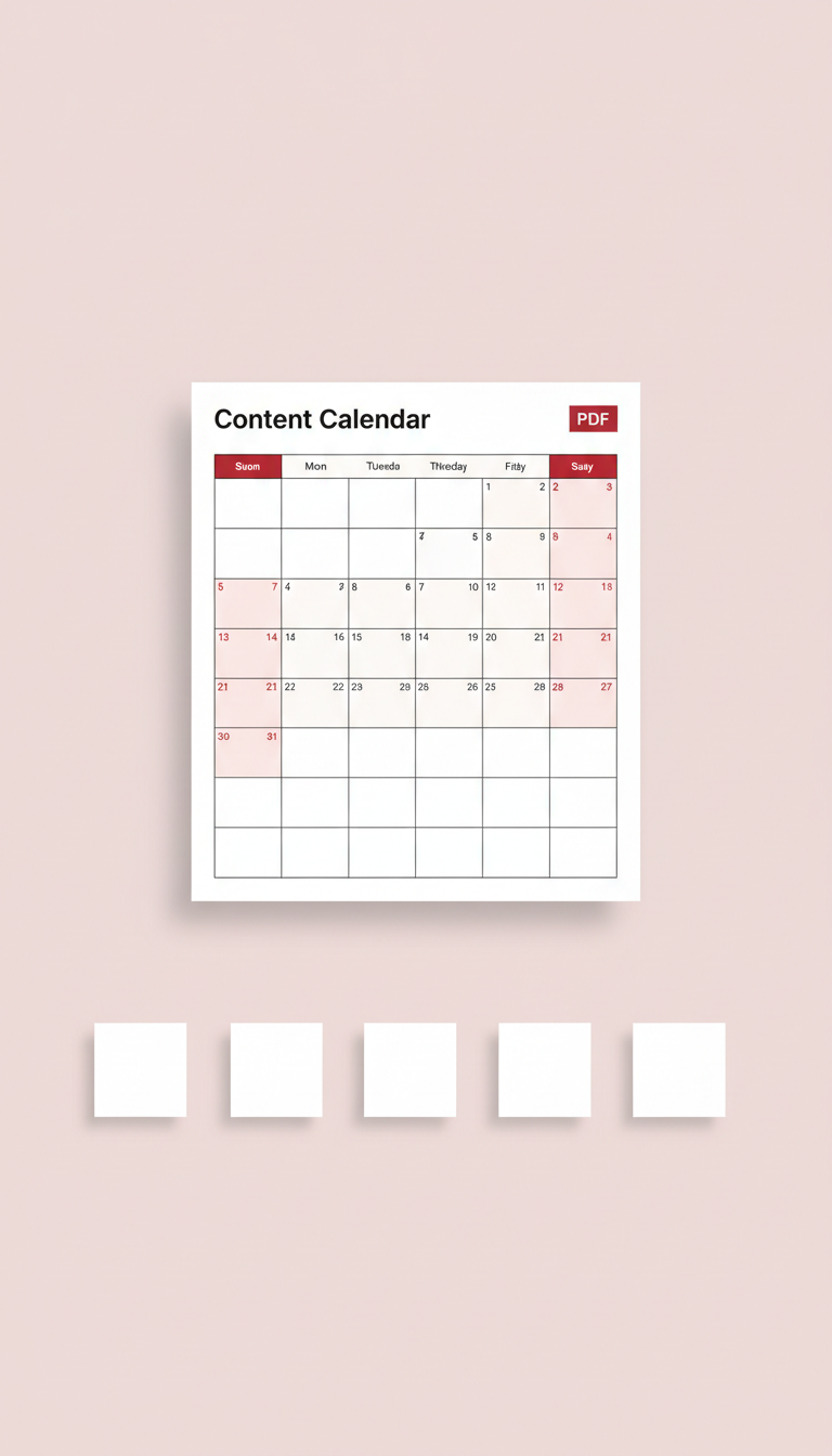 Content Calendar Minimalist Layouts